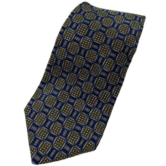 XMI Nordstrom Blue Squares Tie Silk Necktie Hand Sewn USA Men's - Picture 1 of 5